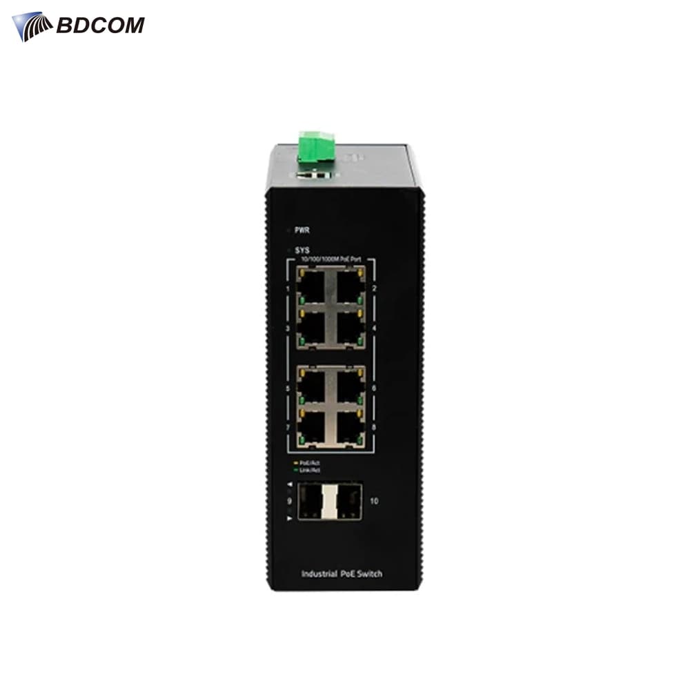 BDCOM IIES200-L25-8P2S 8 Port Gigabit Endustriyel PoE Switch - Image 1
