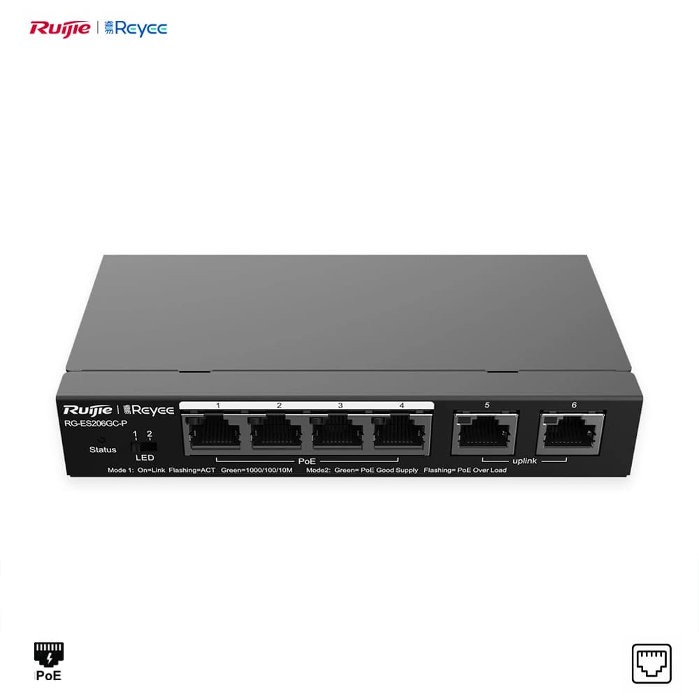Reyee RG-ES206GC-P 4 Port Gigabit Network PoE Switch - Image 1