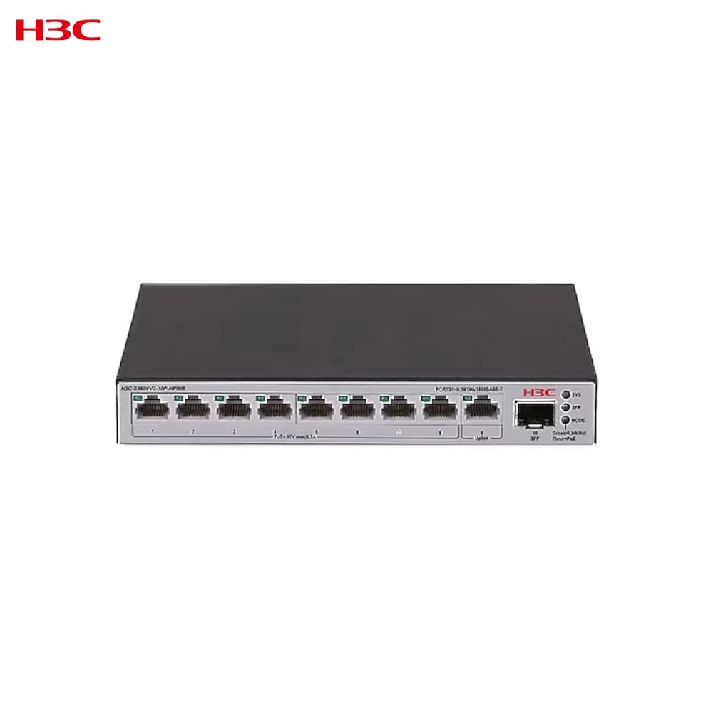 H3C LS-1600V2-10P-HPWR-GL 8 Port Gigabit PoE Switch - Image 1