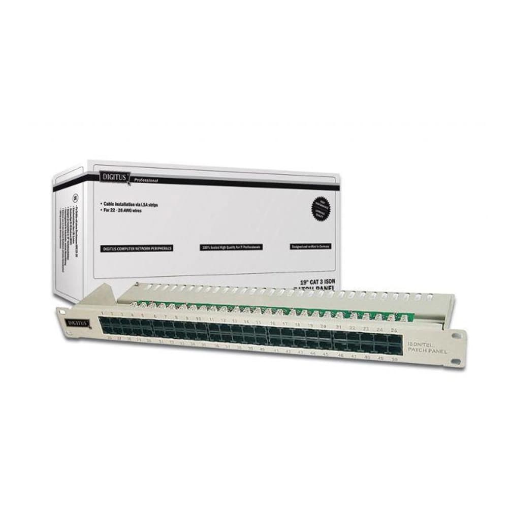 Digitus DN-91350-1 50 Port Cat3 ISDN Patch Panel (Dolu) - Image 1