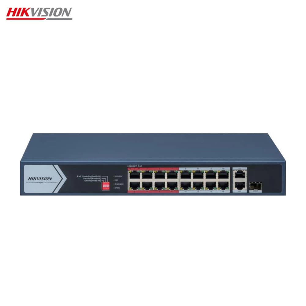 Hikvision DS-3E0318P-E/M(C) 16 Port PoE Switch - Image 1