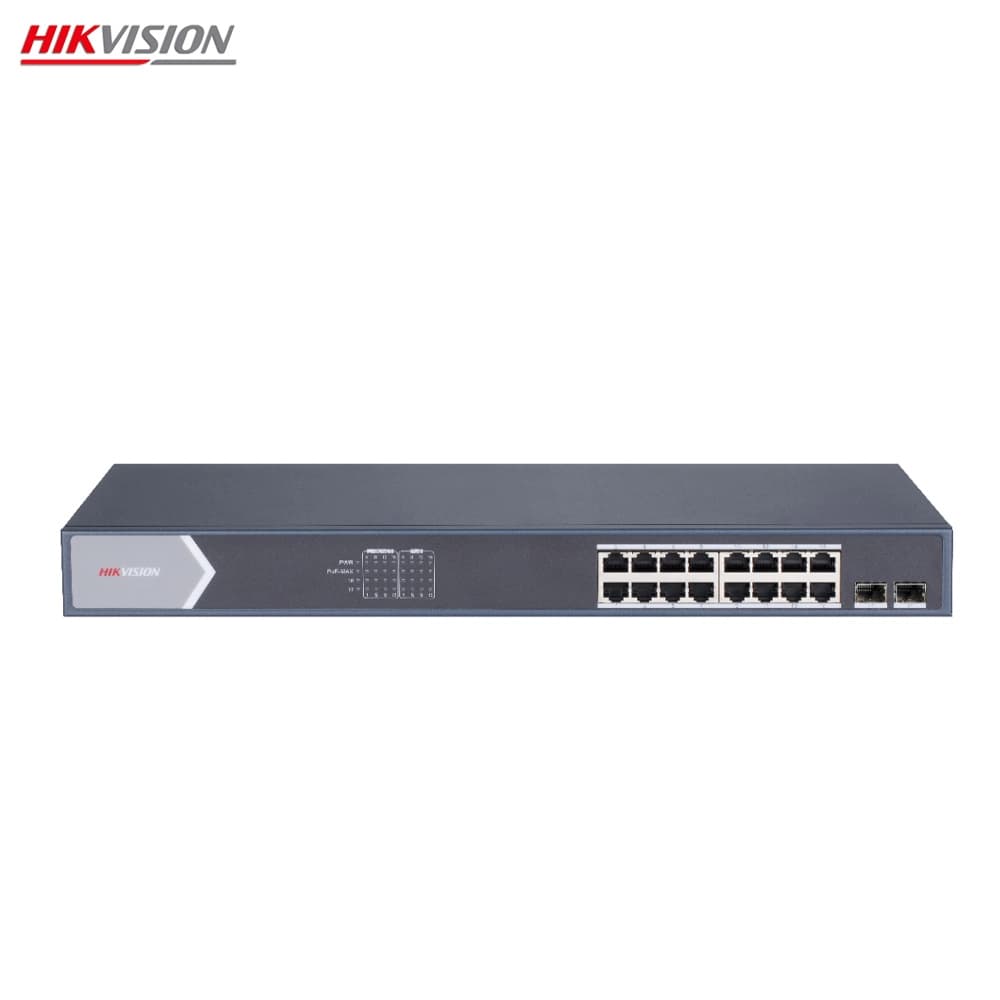 Hikvision DS-3E0518P-E/M 16 Port Gigabit PoE Switch - Image 1