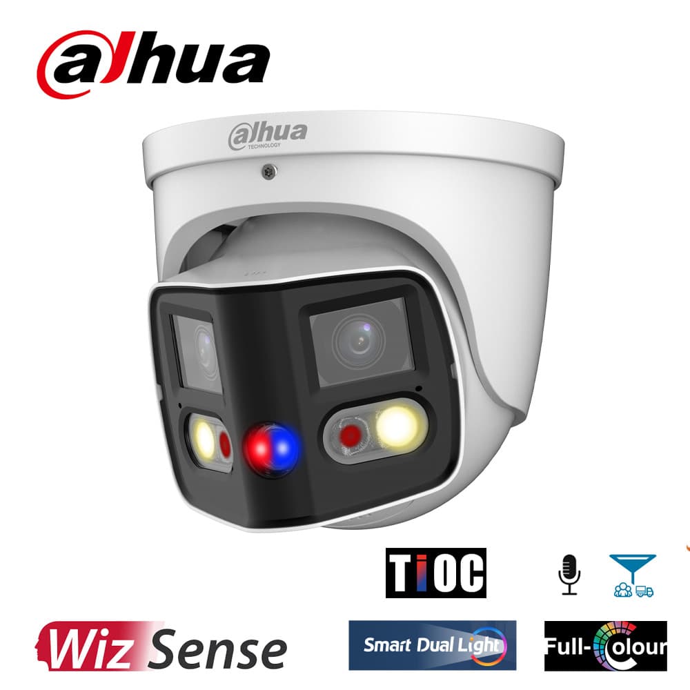 Dahua IPC-PDW3849-A180-AS-PV 2x4MP Sesli IP Dome Kamera - Image 1