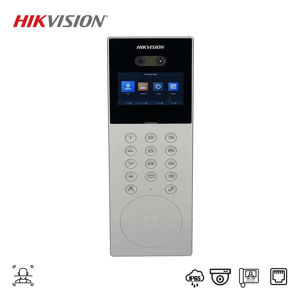 Hikvision DS-KD9203-E6 Yüz Tanımalı IP İnterkom Zil Paneli - Image 1