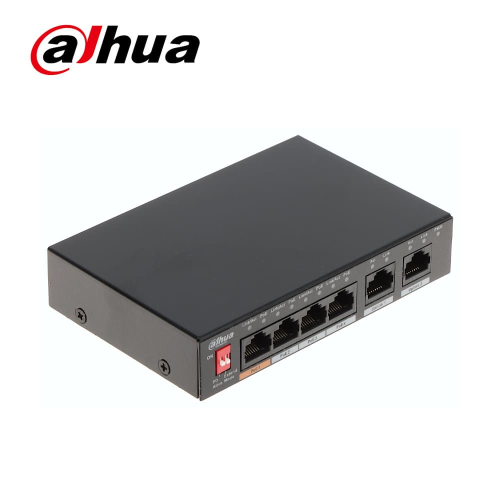 Dahua CS4006-4ET-60 4 Port Yönetilebilir PoE Switch - Image 1