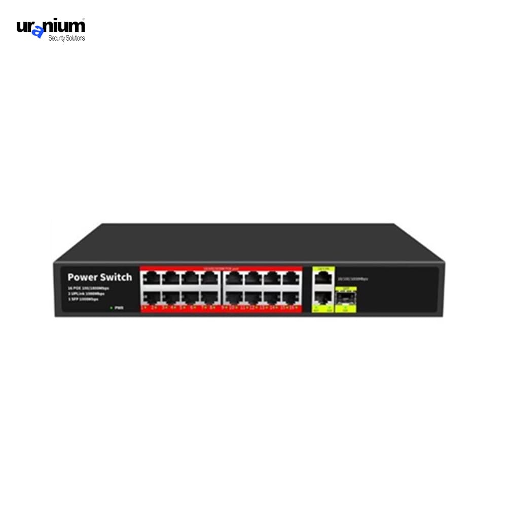 Uranium POE-G1621SFP-300W 16 Port Gigabit PoE Switch - Image 1