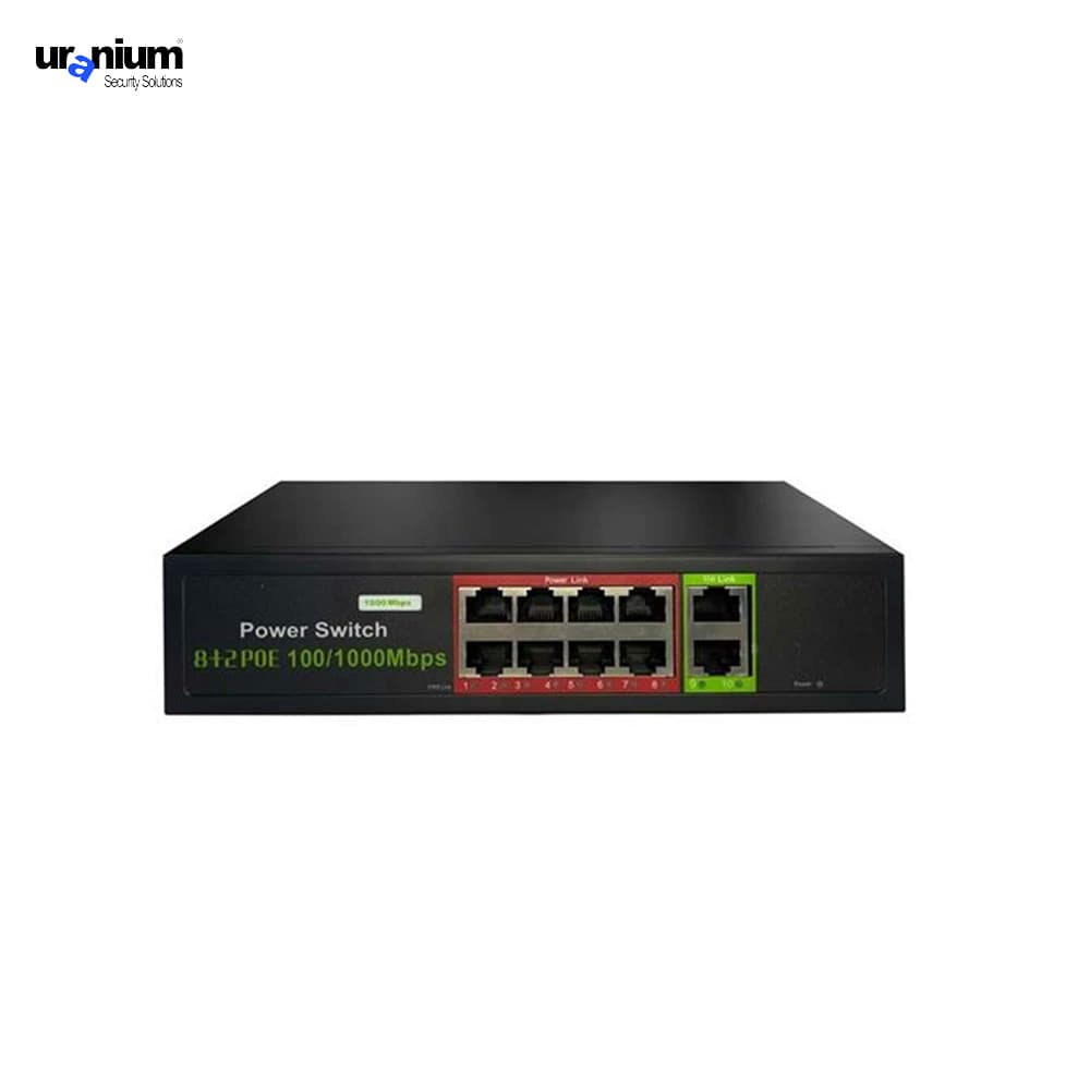Uranium POE-G8002-96W 8 Port Gigabit PoE Switch - Image 1