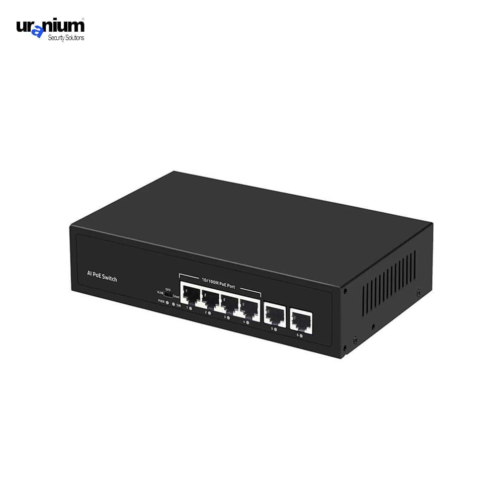 Uranium POE-4020-55W 4 Port PoE Switch - Image 1