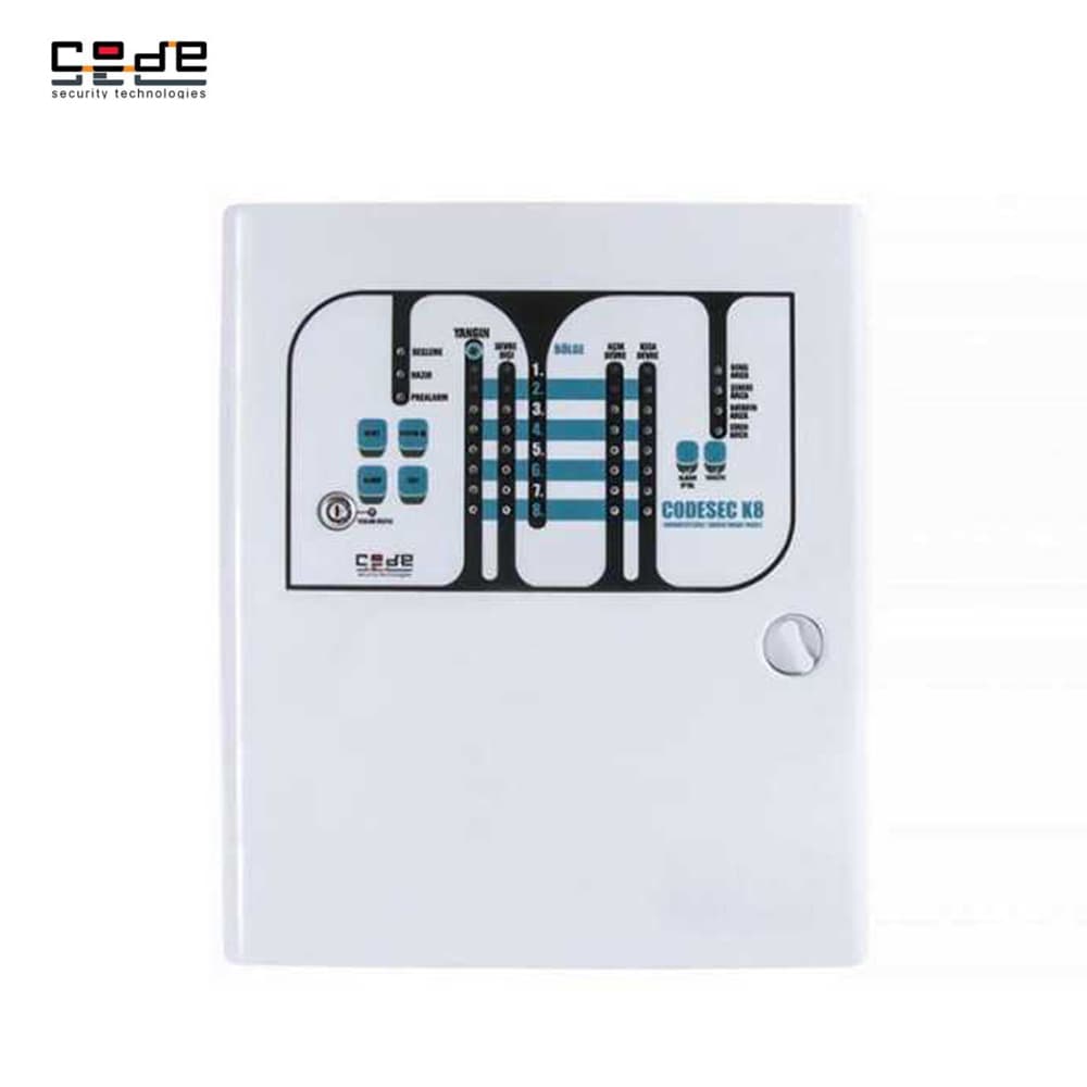 Codesec K8 A 8 Zone Konvansiyonel Yangın Alarm Paneli - Image 1