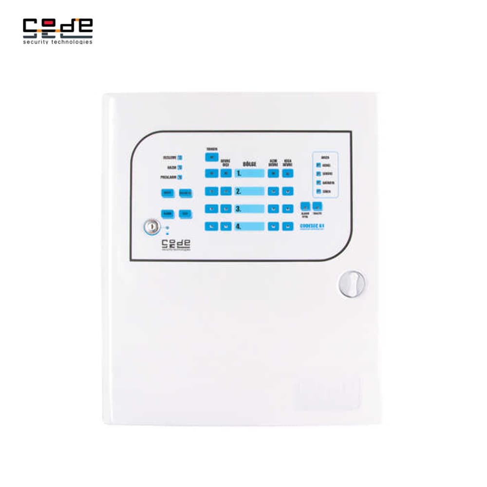 Codesec K4 4 Zone Konvansiyonel Yangın Alarm Paneli - Image 1