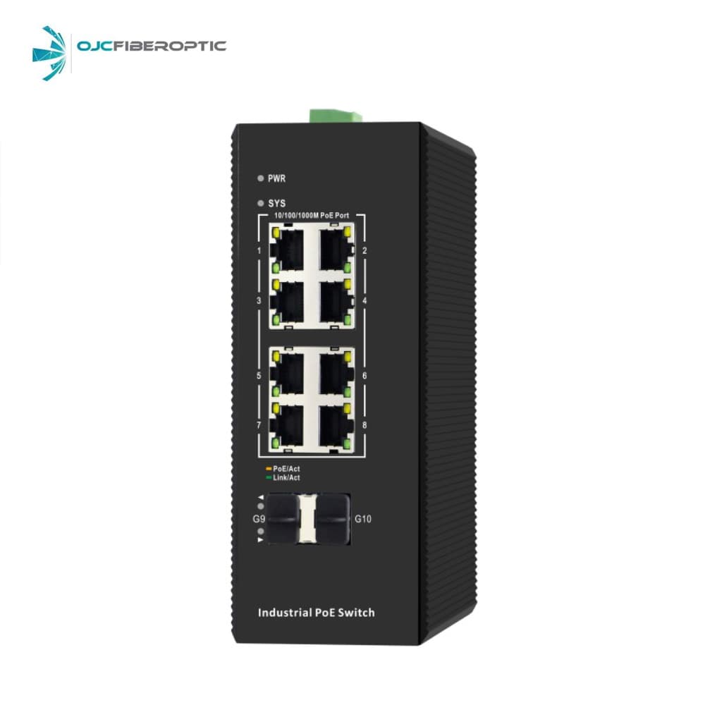 ODS ODS-E-8MGP2S 8 Port Gigabit Endüstriyel PoE Switch - Image 1