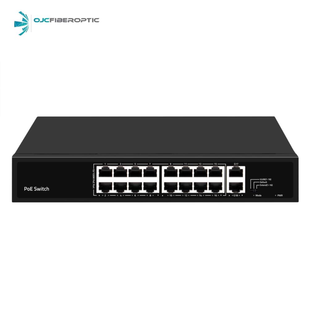 ODS ODS-16P2U-200 16 Port PoE Switch - Image 1