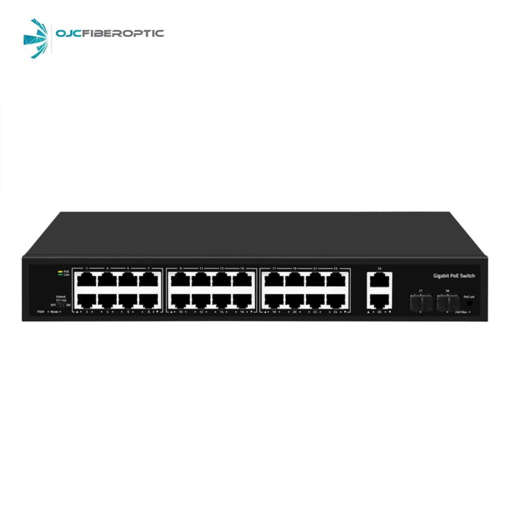 ODS ODS-24GP2U2S-300S 24 Port Gigabit PoE Switch - Image 1