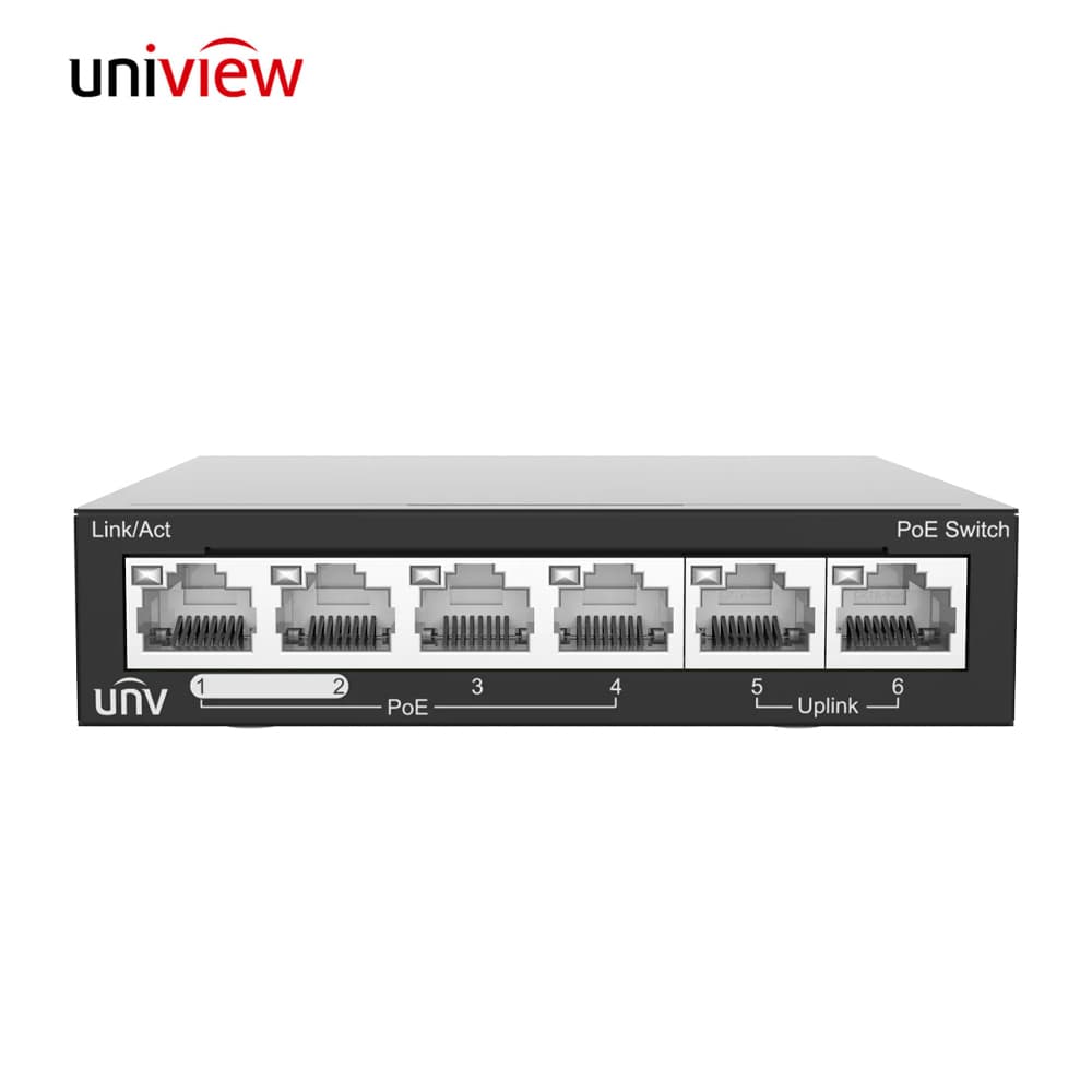 UNV Uniview NSW2020-6T-POE-IN 4 Port PoE Switch - Image 1
