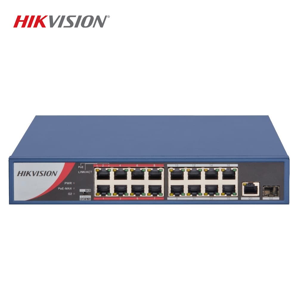 Hikvision DS-3E0318P-E/M(B) 16 Port PoE Switch - Image 1
