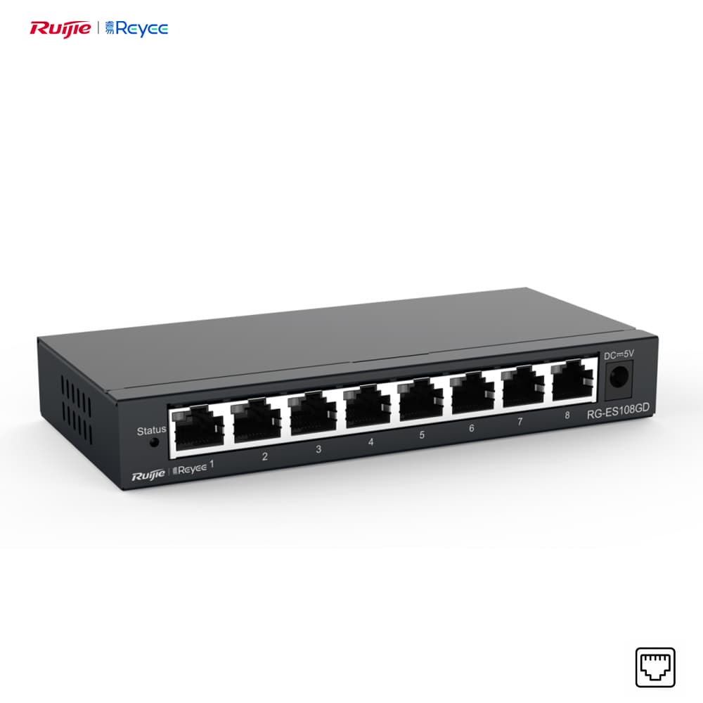 Reyee RG-ES108GD 8 Port Gigabit Network Switch - Image 1