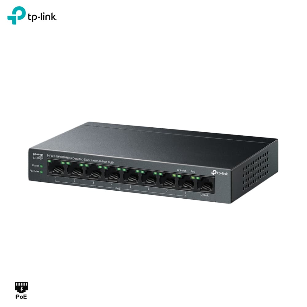 TP-Link LS109P 8 Port PoE Switch - Image 1