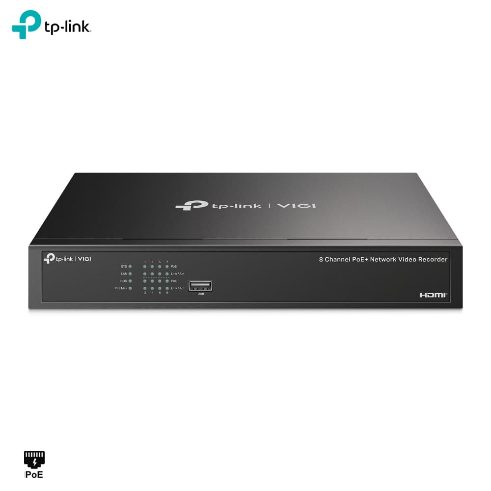 TP-Link VIGI NVR2008H-8MP 8 Kanal PoE NVR Kayıt Cihazı - Image 1