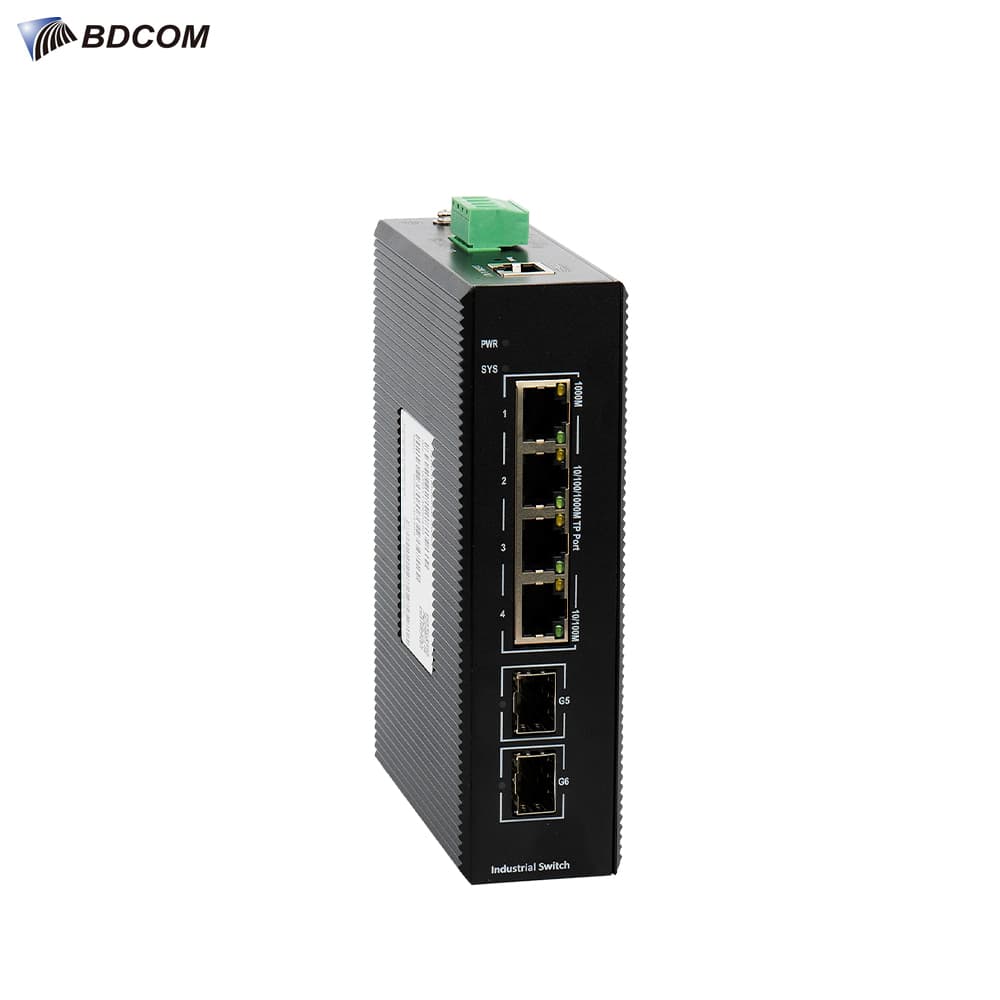 BDCOM IES200-V25-2S4P 4 Port Gigabit Endustriyel PoE Switch - Image 1