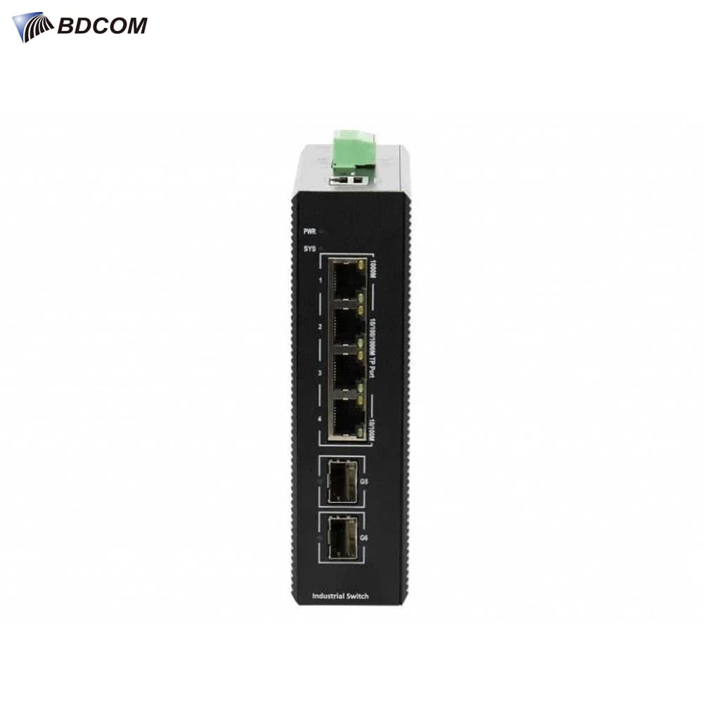 BDCOM IES200-L25-2S4P 4 Port Gigabit Endustriyel PoE Switch - Image 1