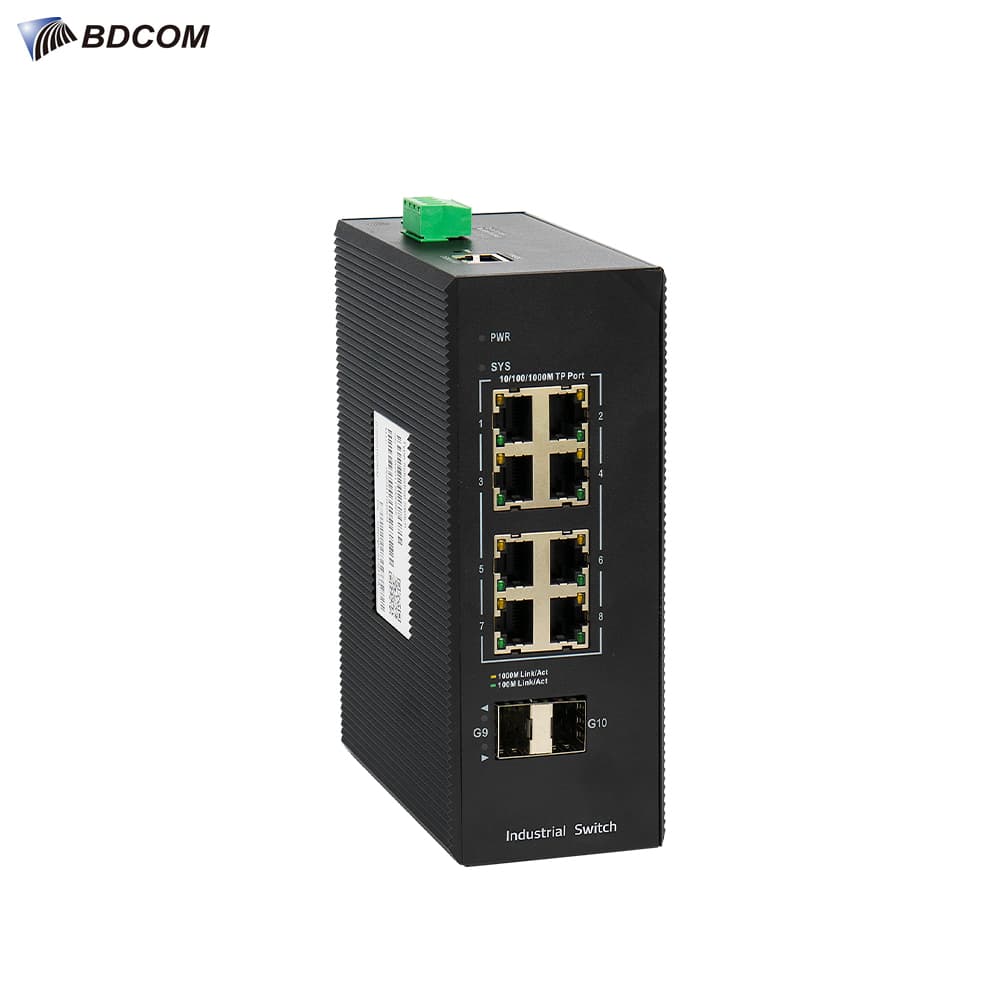 BDCOM IES200-LSTW2080P 8 Port Gigabit Endustriyel PoE Switch - Image 1
