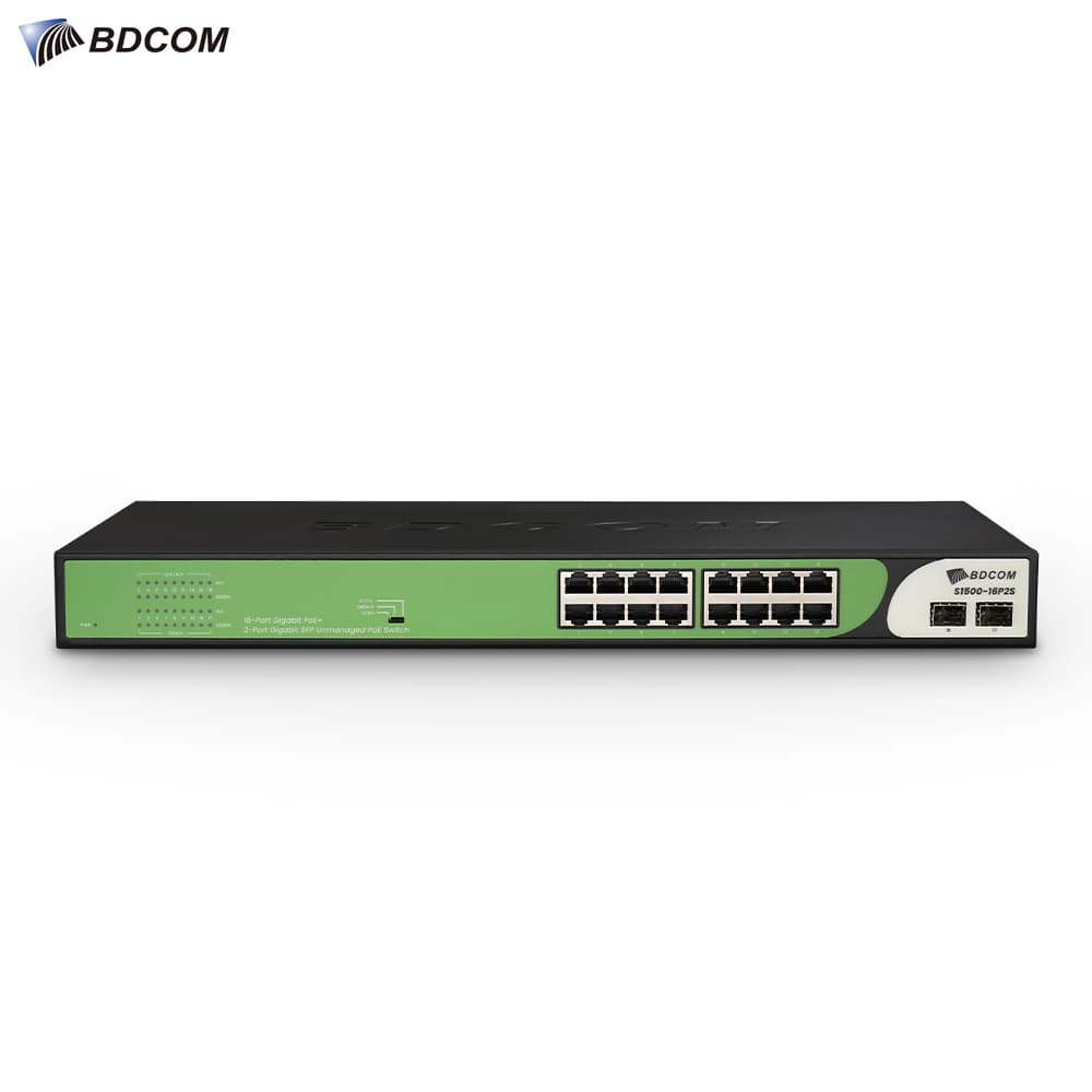 BDCOM S1500-16P2S 16 Port Gigabit Network PoE Switch - Image 1