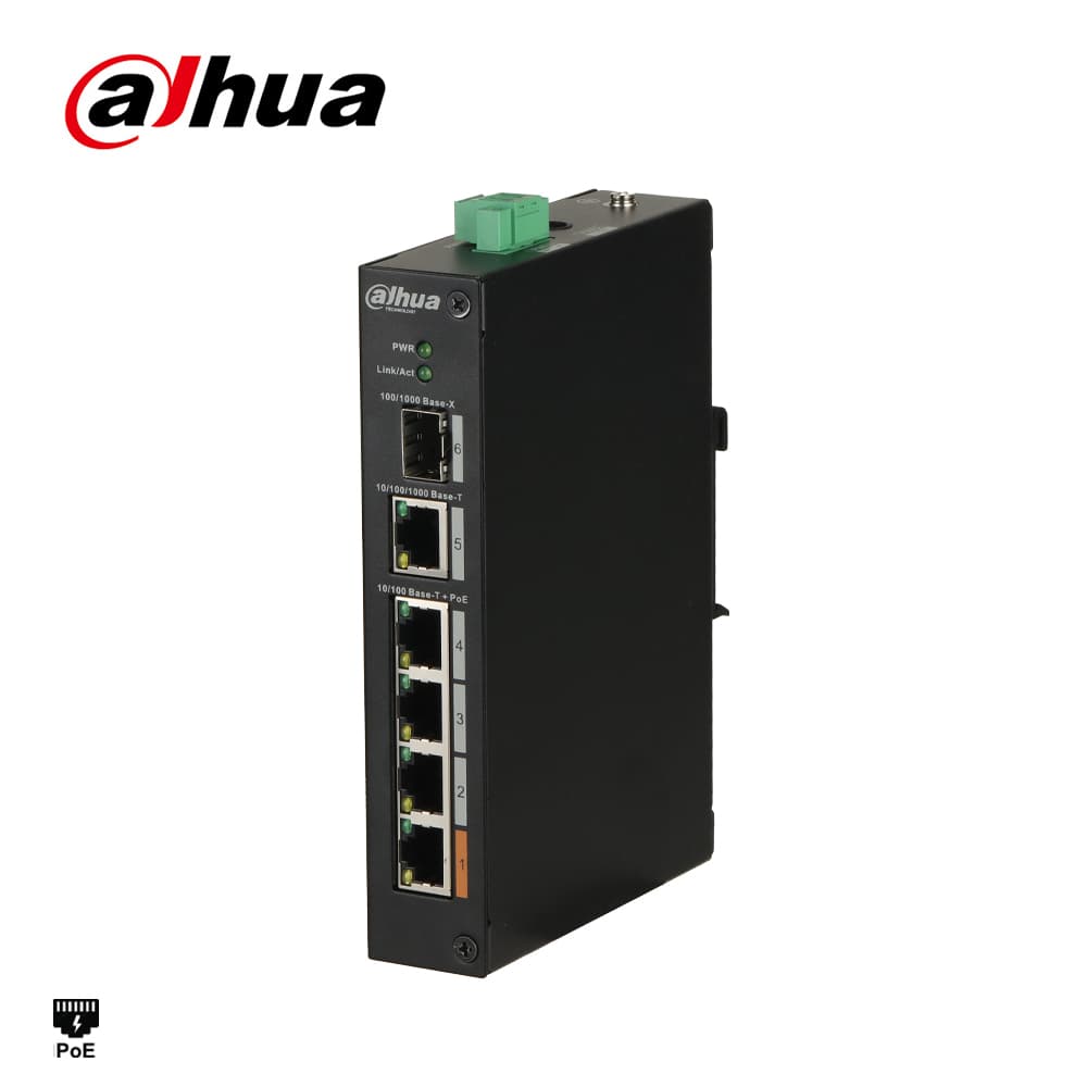 Dahua PFS3106-4ET-60 4 Port Endustriyel PoE Switch - Image 1