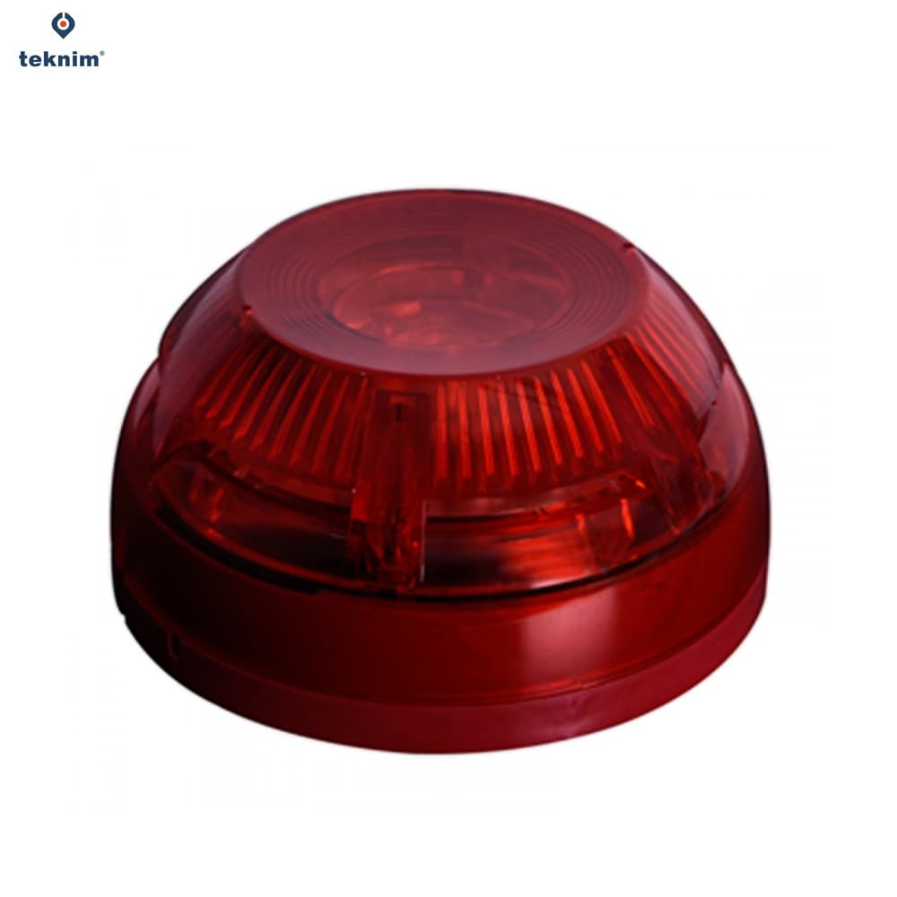 Teknim TFS-1182R İzolatörlü Flaşörlü Adresli Yangın İhbar Sireni - Image 1