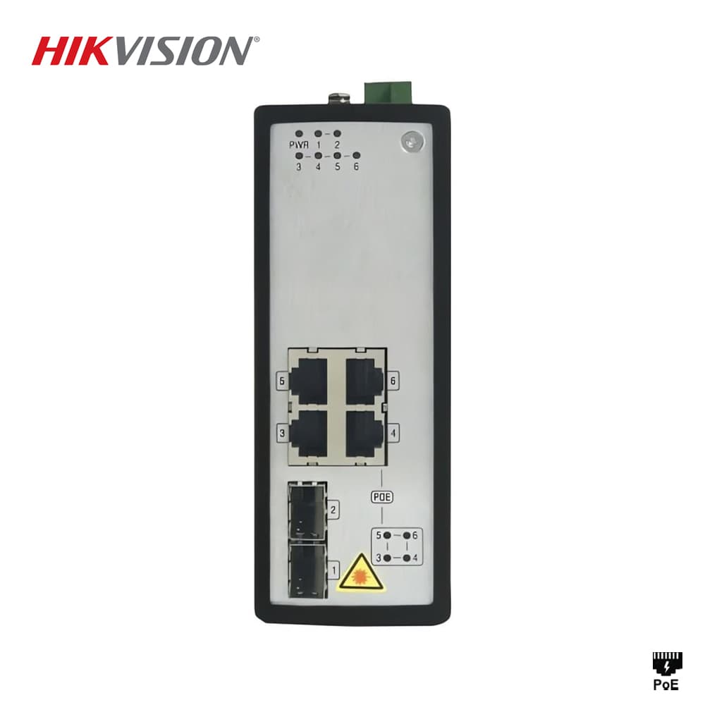 Hikvision DS-3T0506P 4 Port Endüstriyel PoE Switch - Image 1