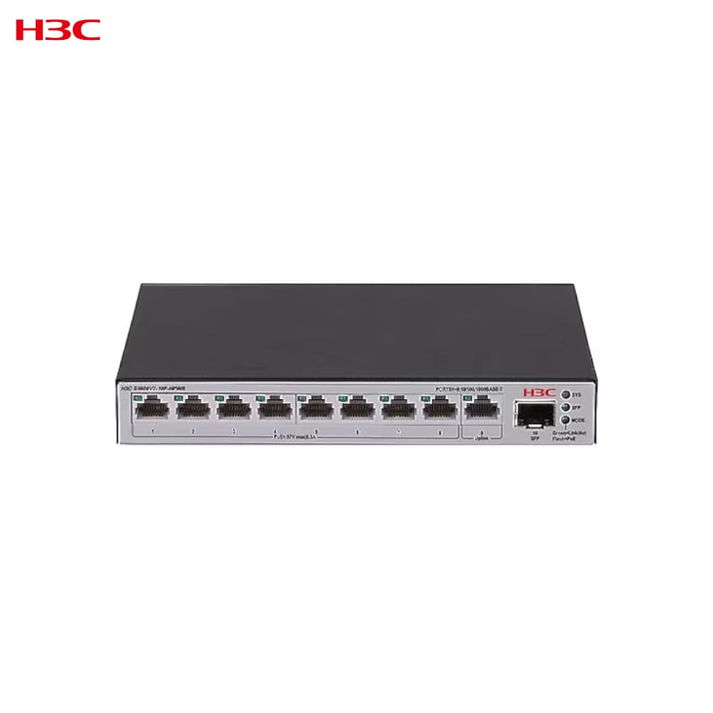 H3C LS-1600V2-10P-HPWR-DL 8 Port Gigabit PoE Switch - Image 1