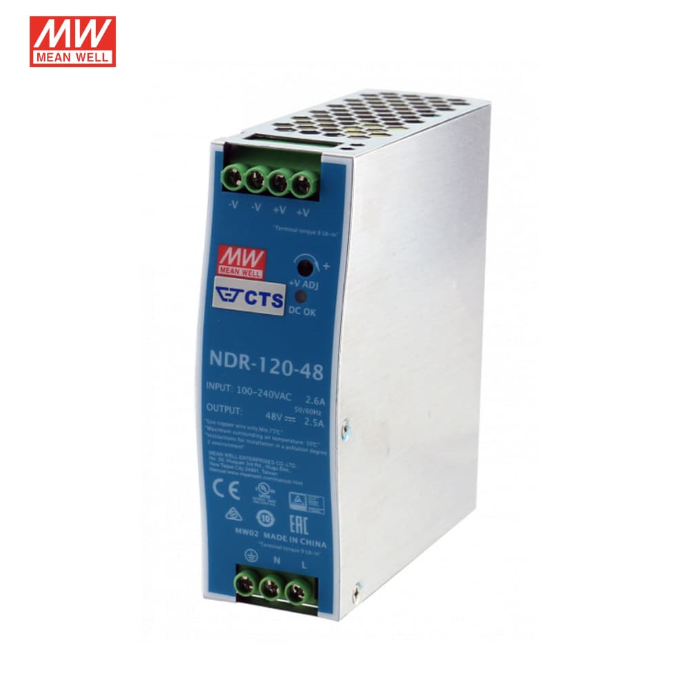 Mean Well NDR-120-48 48 Volt Adaptör - Image 1