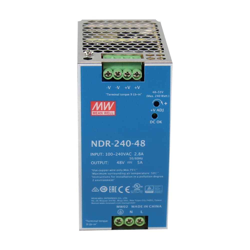 Mean Well NDR-240-48 48 Volt Adaptör - Image 1
