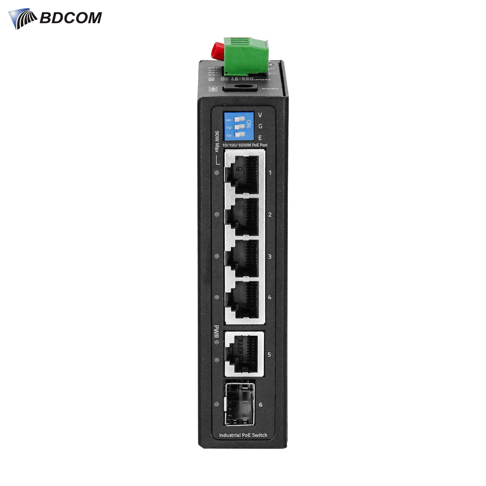BDCOM IES200-LSTW1140P 4 Port Gigabit Endustriyel PoE Switch - Image 1